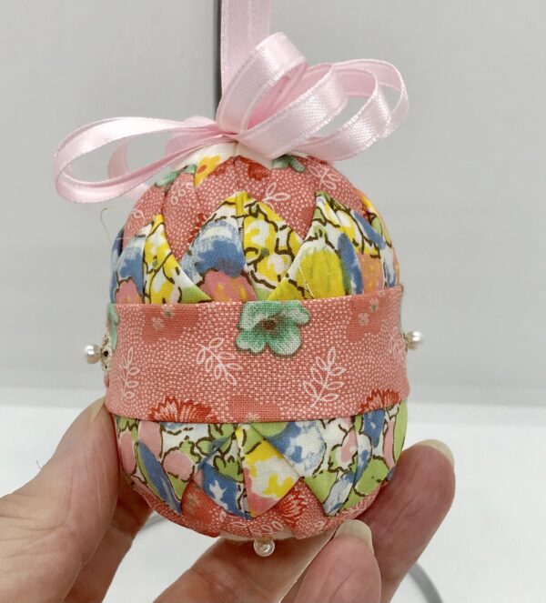 Pale Orange 3" Easter Egg  Ornament - Image 2