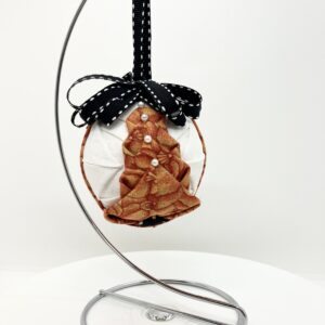 Pumpkin Print Round Fir Tree Ornament