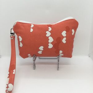 Red & White Hearts handsewn small bag