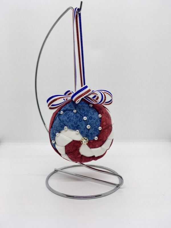 Patriotic Spiral 3 inch Round Ornament