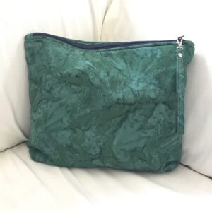 Dark Green Batik Large Project Bag