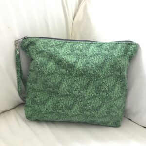 Medium Green Calico Large Project Bag