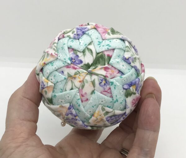 Aqua and Floral 4" Easter Egg Ornament - Image 5