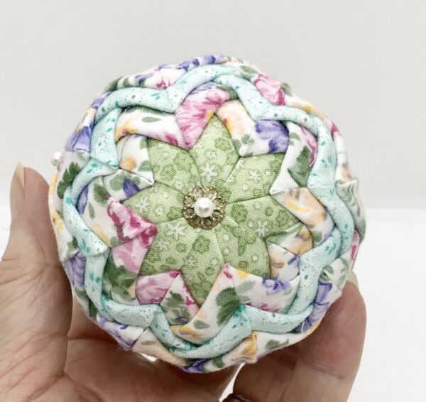 Aqua and Floral 4" Easter Egg Ornament - Image 6