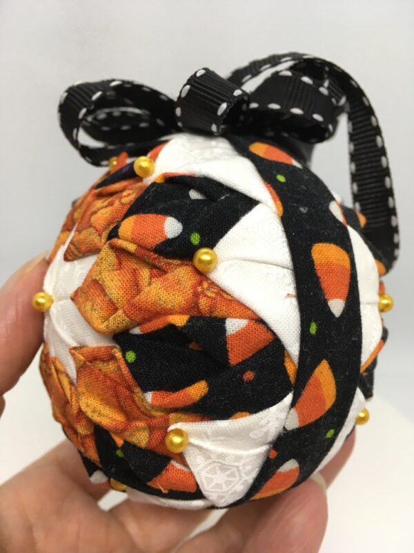 Autumn 3 inch Round Double Blossom Ornament - Image 3