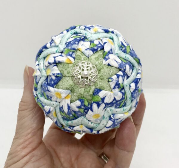 Blue Daisy 4" Easter Egg Ornament - Image 3