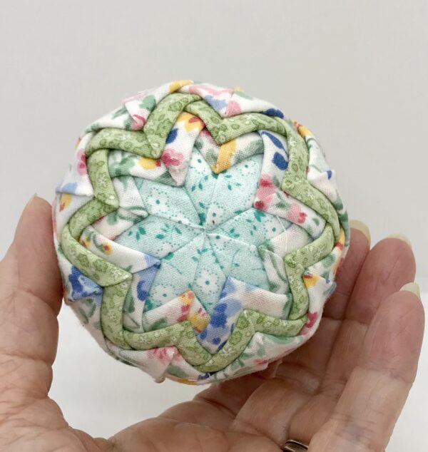 Green and Floral 4" Easter Egg Ornament - Image 3