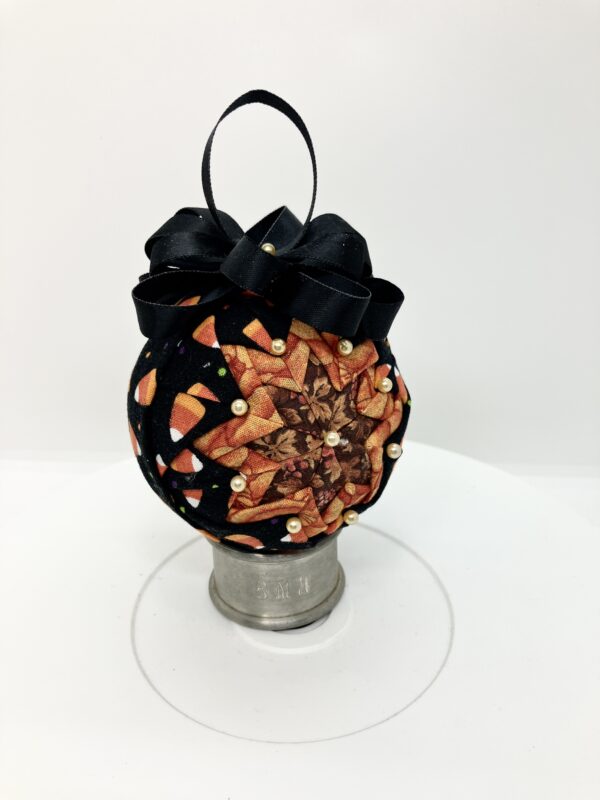 Autumn 3 inch Black & Orange Round Ornament - Image 4