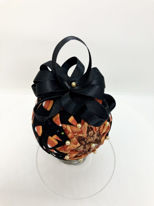 Autumn 3 inch Black & Orange Round Ornament - Image 3
