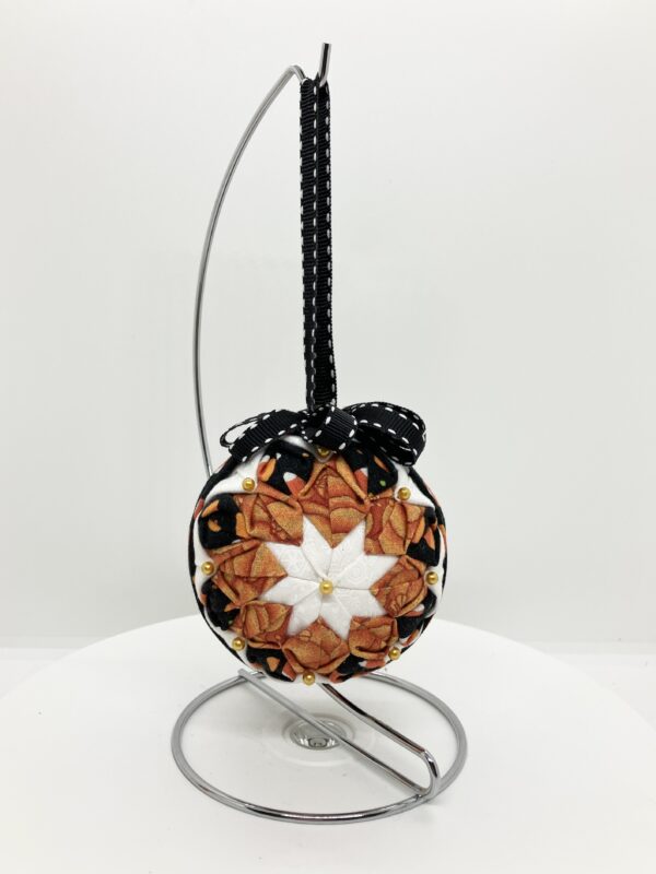 Autumn 3 inch Round Double Blossom Ornament