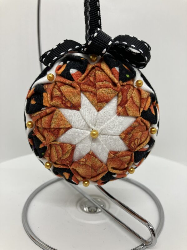 Autumn 3 inch Round Double Blossom Ornament - Image 4