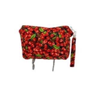 Cherry print small bag