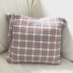 Pink Plaid Large Project Bag