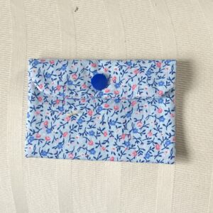 Blue Floral Print Mini Wallet