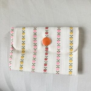 Yellow and Orange Stripe Mini Wallet