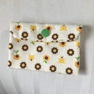 Yellow and Orange Flowers and Butterflies Mini Wallet