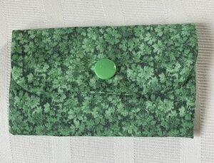 Medium Green Calico Mini Wallet