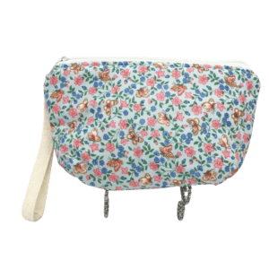 Handsewn Upcycled Blue Floral Small Bag