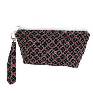 Black with Red Hearts small bag