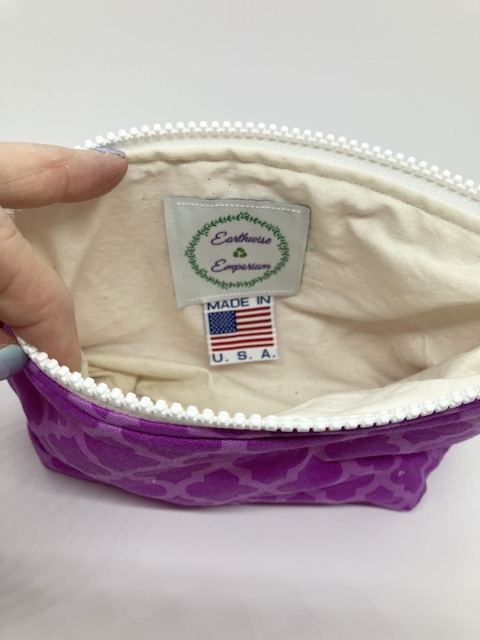 Handsewn Upcycled Fuschia Small Bag - Image 5