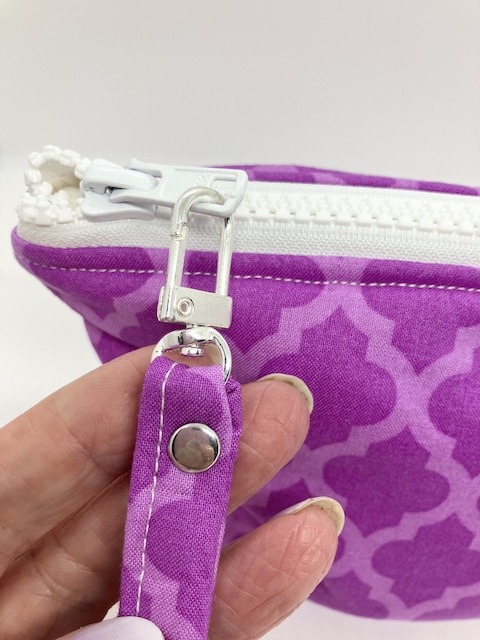 Handsewn Upcycled Fuschia Small Bag - Image 7