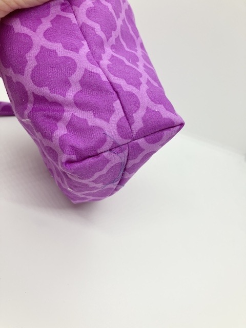 Handsewn Upcycled Fuschia Small Bag - Image 4